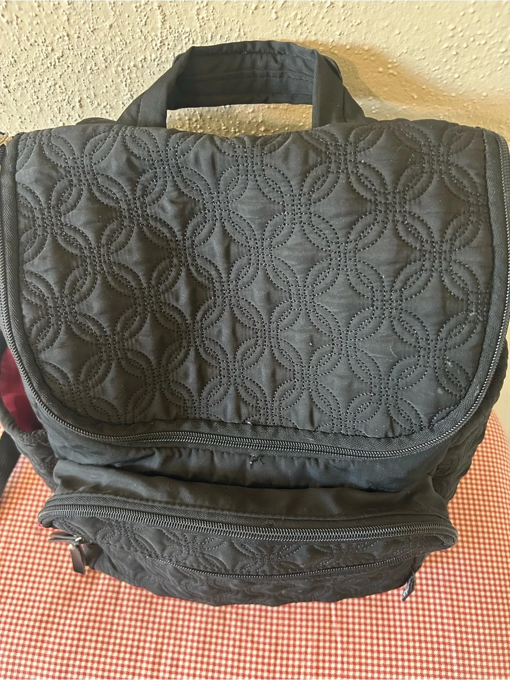 Carter's Black Quilted Backpack with Front Zip Pocket Child Of Mine